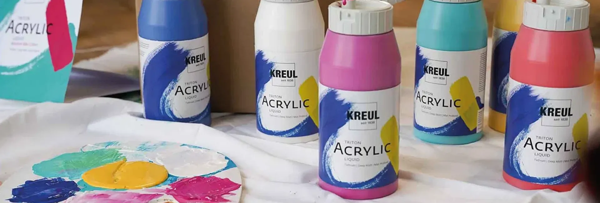 Kreul Triton 750ml-es akrilfestékek.