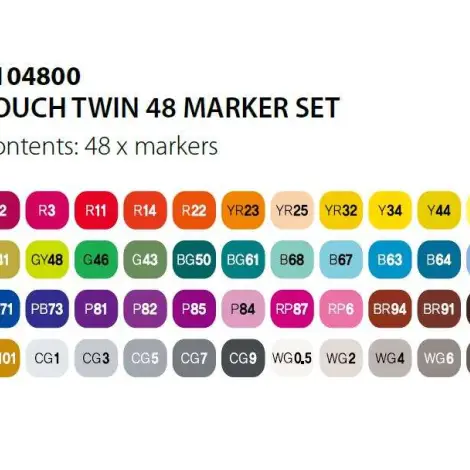 Touch Marker 2 hegyű 48 db-os grafikai filctoll készlet