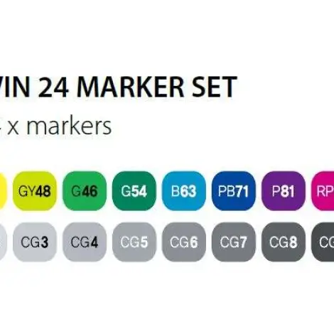 Touch Marker 2 hegyű 24 db-os grafikai filctoll készlet