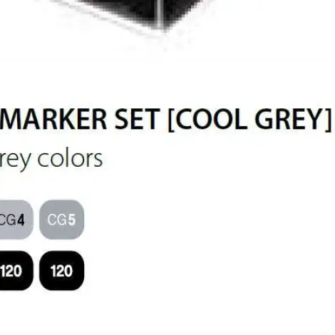 Touch Marker 2 hegyű 12 db-os grafikai filctoll készlet, Cool Grey