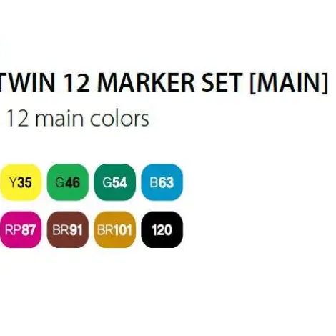 Touch Marker 2 hegyű 12 db-os grafikai filctoll készlet, Main