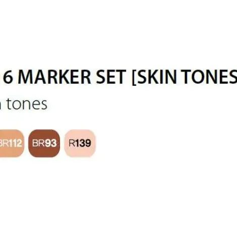 Touch Marker 2 hegyű 6 db-os grafikai filctoll készlet, Skin tones "B"
