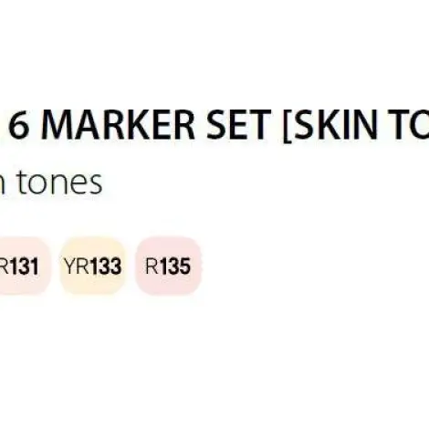 Touch Marker 2 hegyű 6 db-os grafikai filctoll készlet, skin tones A