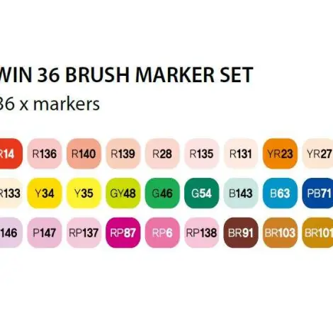 Touch Brush Marker 2 hegyű 36db-os grafikai filctoll készlet