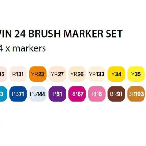 Touch Brush Marker 2 hegyű 24 db-os grafikai filctoll készlet