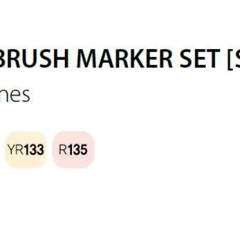 Touch Brush Marker 2 hegyű 6 db-os filctoll készlet, Skin Tones A