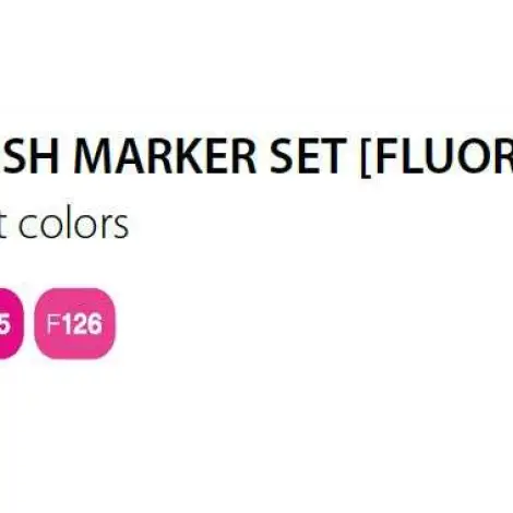 Touch Brush Marker 2 hegyű 6 db-os grafikai filctoll készlet, Neon