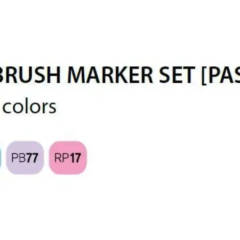 Touch Brush Marker 2 hegyű 6 db-os grafikai filctoll készlet, pastel