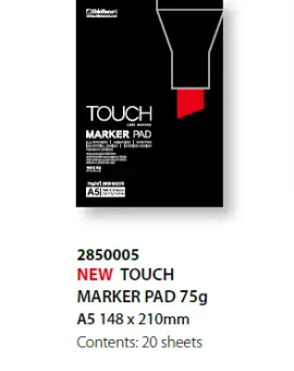 Rajztömb Touch Markerhez A/5 75g 20 lap