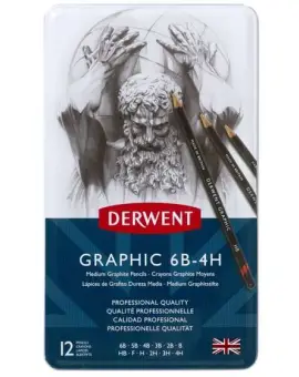 Grafitceruza válogatás 12db "középkemény" 6B-4H