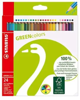 Stabilo green colors set of 24