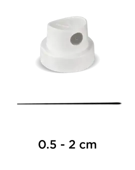 Festékszóró fej "Szupervékony" (fehér/szürke) 0,5-2cm