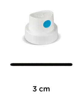 Festékszóró fej "Soft" (fehér/kék) 3cm