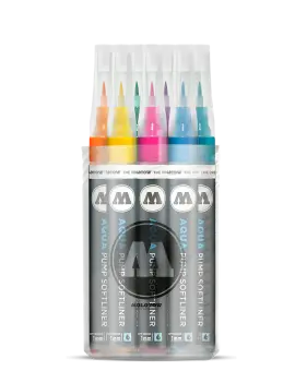 MOLOTOW™ Vízbázisú ecsethegyű filctoll készlet I