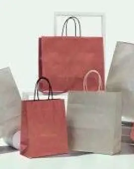 Zsinórfüles bronz és platina színű papírtáska