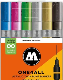 One4all Twin (1,5mm/4mm) Metallic Set 6db