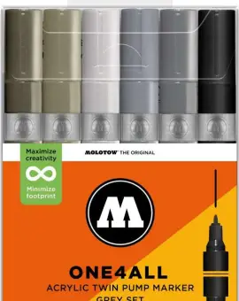 One4all Twin (1,5mm/4mm) Grey Set 6db