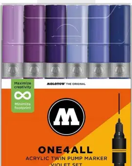 One4all Twin (1,5mm/4mm) Violet Set 6db